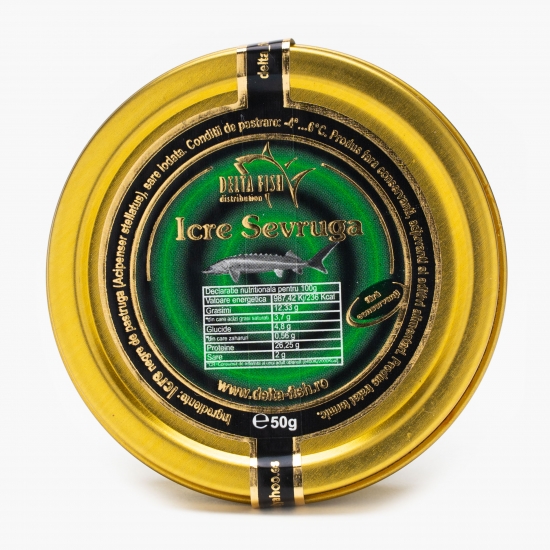 Icre negre caviar Sevruga 50g