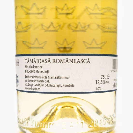 Vin alb demisec Tămâioasă Românească, 12.5%, 0.75l