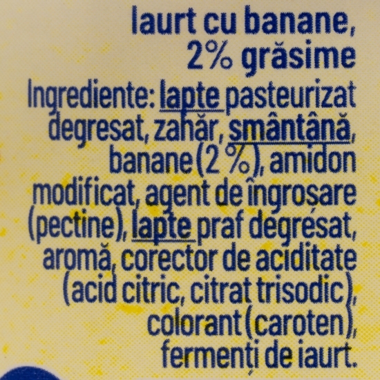 Iaurt cu gust de banane 125g