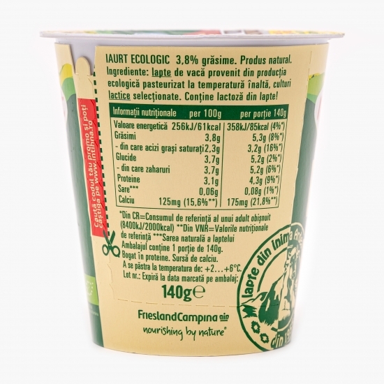 Iaurt natural eco 3.8% grăsime 140g