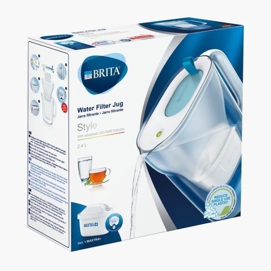 Cană filtrantă albastră Style 2.4l, Maxtra+