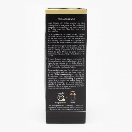 Capsule cafea, Belcanto Lungo, 16 băuturi, 120g