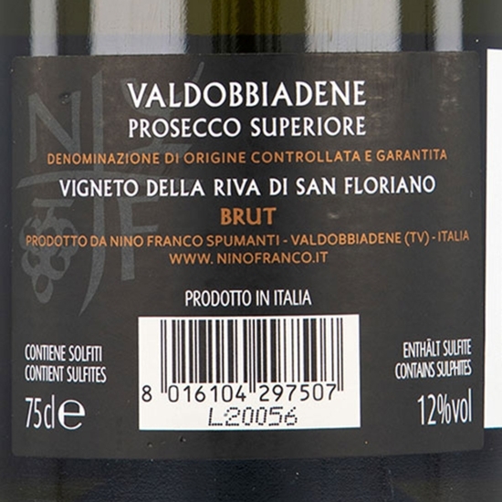 Vin alb brut San Floriano Prosecco, 12%, 0.75l