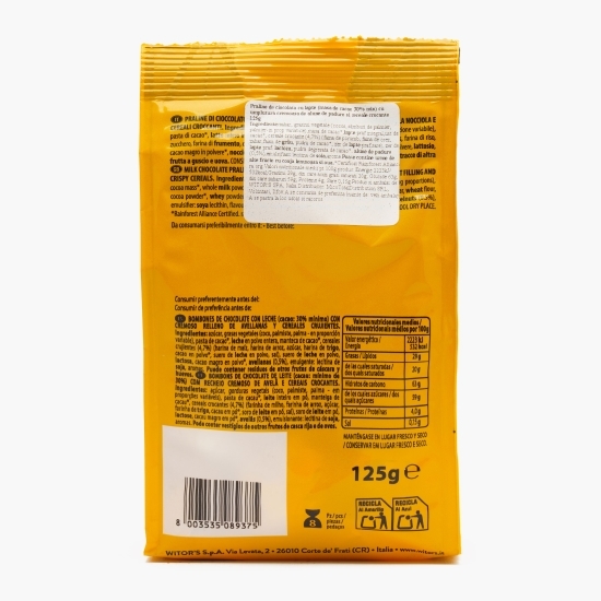 Praline de ciocolată cu umplutură de alune și cereale Golden 125g