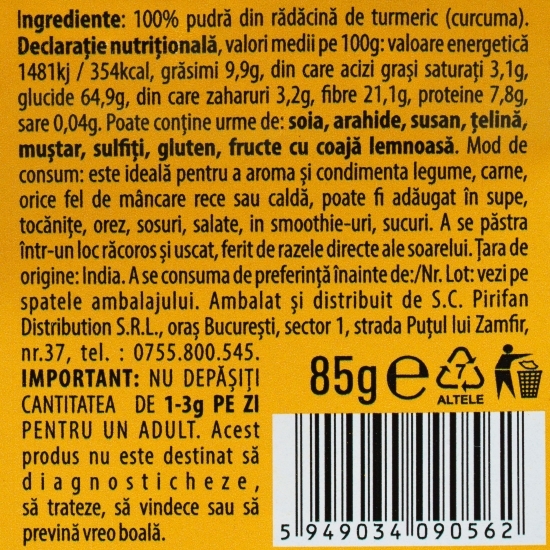Turmeric pudră 85g