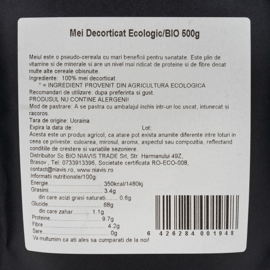 Mei decorticat ecologic 500g