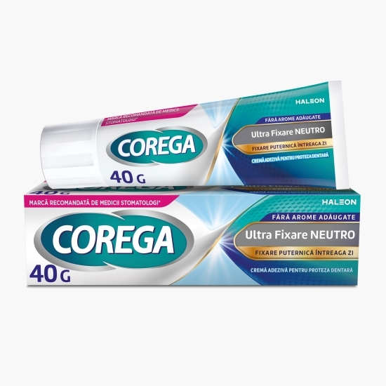 Cremă adezivă pentru proteza dentară, Ultra Fixare Neutro, 40g