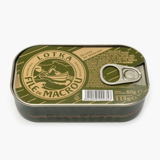 File de macrou în ulei de măsline 115g