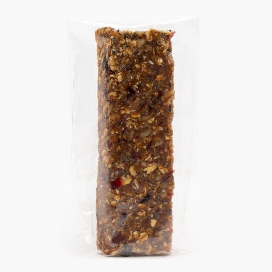 Batonul de ovăz cu migdale, merișoare, semințe și curmale 60g