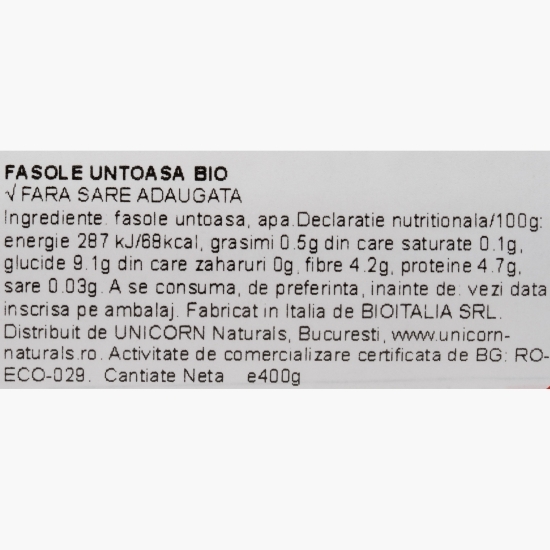 Fasole albă untoasă eco 400g