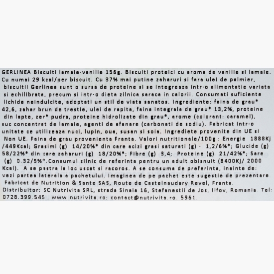 Biscuiți proteici cu lămâie și vanilie 156g
