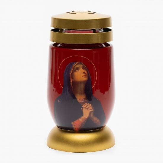 Candelă sticlă Maica Domnului 3l