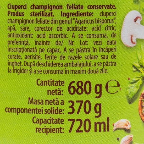 Ciuperci feliate 680g
