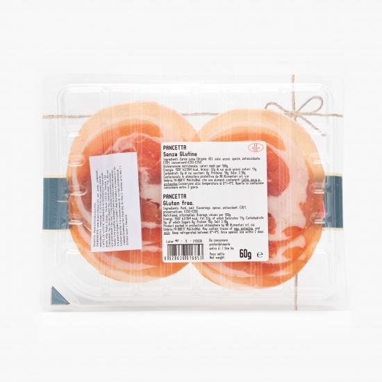 Pancetta arottolata feliată fără gluten 60g