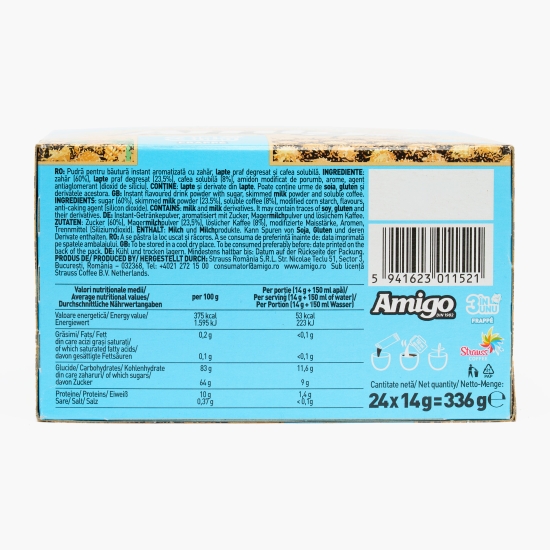 3 în 1 Frappe plicuri, 24x14g, mix de cafea instant