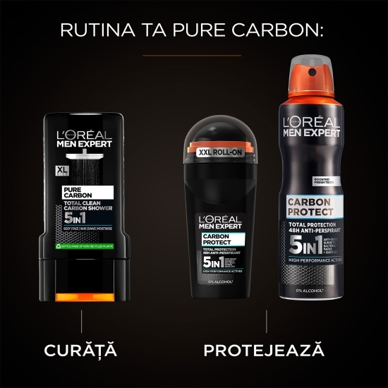 Antiperspirant spray pentru bărbați 5-in-1 Carbon Protect, 150 ml
