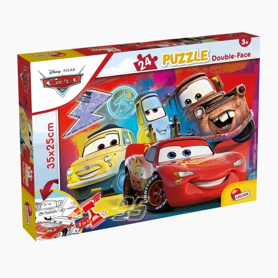 Puzzle Disney Cars 2 in 1 M-Plus 24 piese, 3+ ani