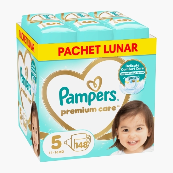 Scutece Premium Care XXL, mărimea 5, 11-16 kg, 148 buc