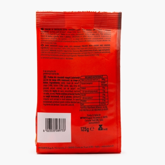 Praline din ciocolată neagră cu cireșe și lichior Il Boero 125g