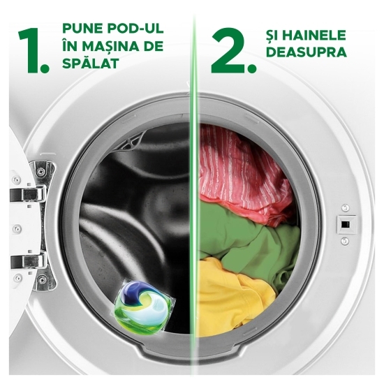 Detergent de rufe capsule All in One Pods Color, 38 spălări