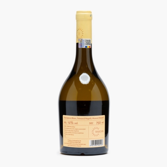 Vin alb sec Sauvignon Blanc & Fetească Regală & Muscat Ottonel, 12%, 0.75l