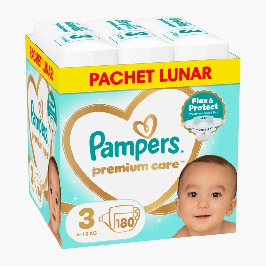 Scutece Premium Care XXL Box, mărimea 3, 6-10kg, 180 buc