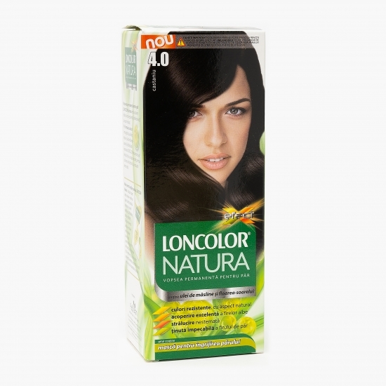 Vopsea permanentă pentru păr Natura 4.0 Castaniu 100ml