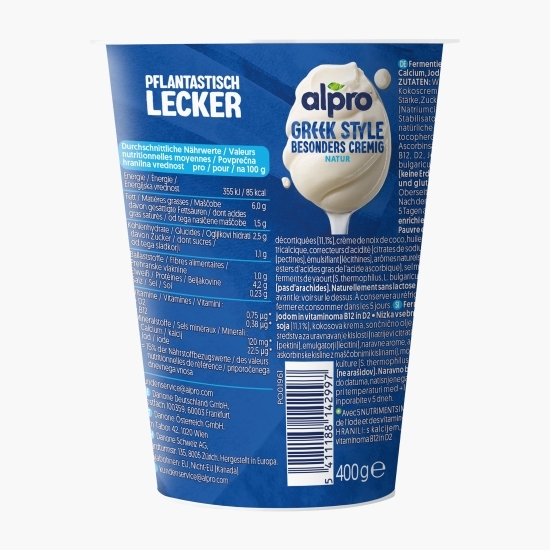 Produs fermentat din soia natur Greek Style 400g
