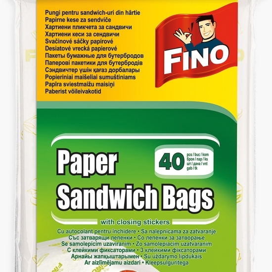 Pungi hârtie pentru sandwich-uri 40 buc