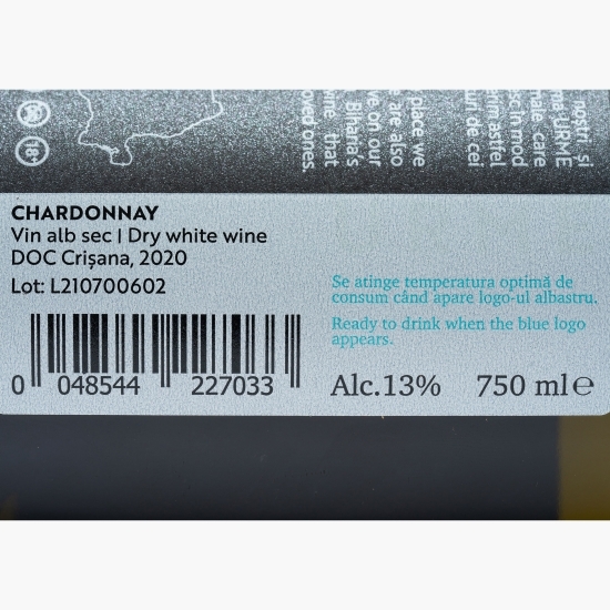 Vin alb sec Urme Chardonnay, 13%, 0.75l