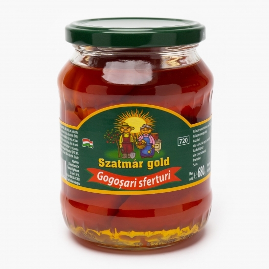 Gogoșari sferturi în oțet 680g
