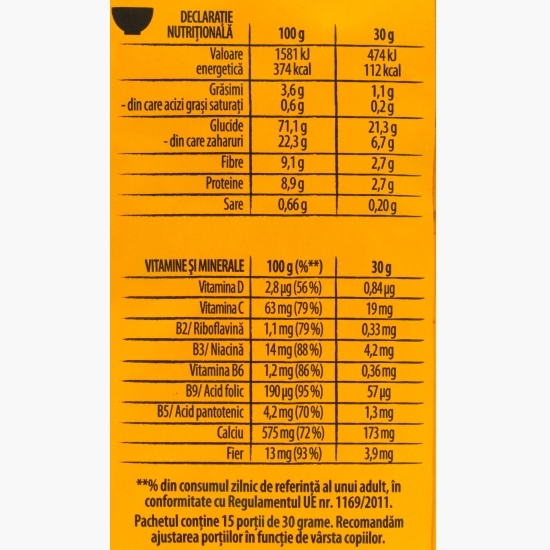 Cereale pentru mic dejun cu miere 450g