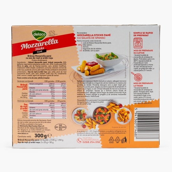 Mozzarella sticks pane 300g