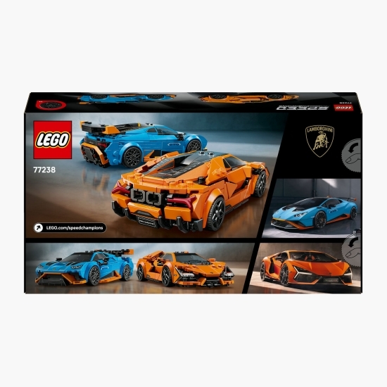 Lamborghini Revuelto și Huracán STO, 77238 Speed Champions, 607 piese, +10 ani