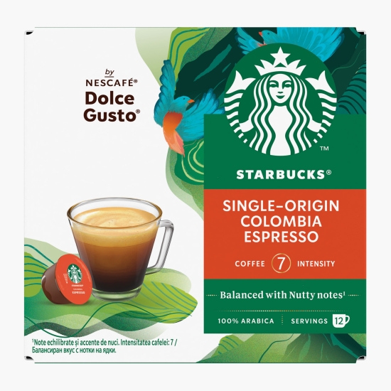 Espresso single-origin Colombia, 12 băuturi, 66g, capsule cafea
