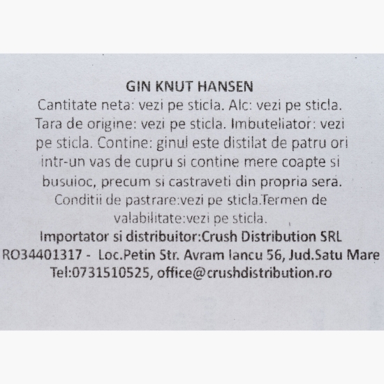 Gin 42% 0.5l + 2 pahare, în cutie de lemn