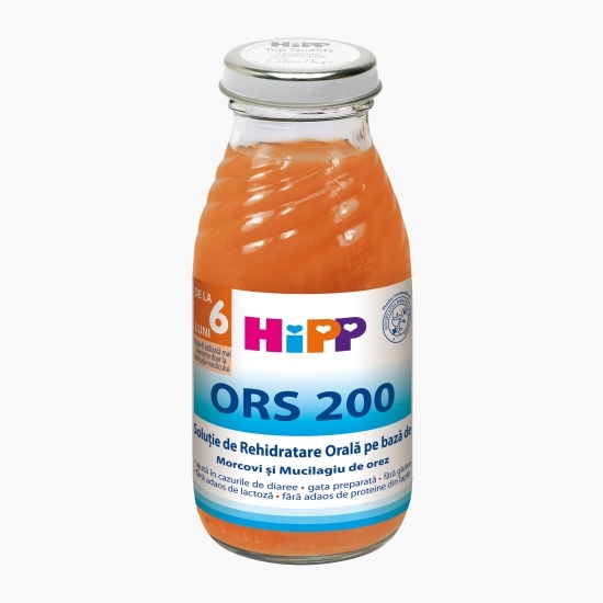 Soluție rehidratare orală morcovi și mucilagiu de orez, +6 luni, 200 ml