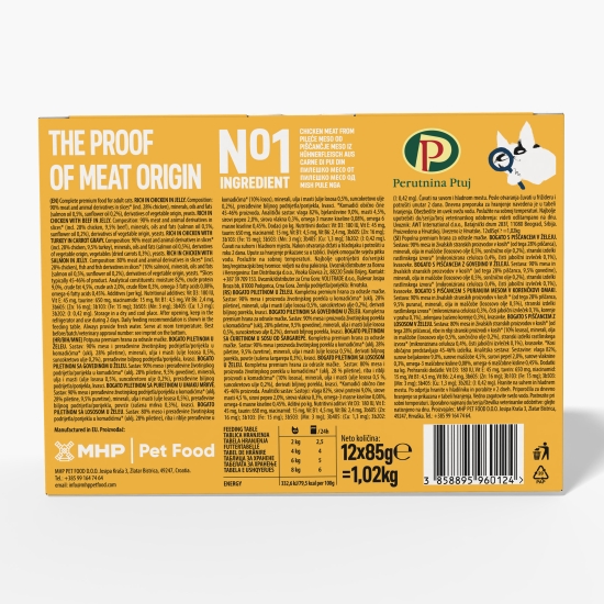 Hrană umedă pentru pisici adulte 12x85g, selecție multigust