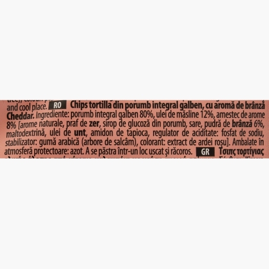 Chipsuri tortilla cu aromă de brânză Cheddar 60g