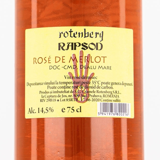 Vin rose demisec Merlot, 14.5%, 0.75l