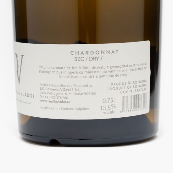 Vin alb sec Ion Vlădoi Chardonnay, 13.5%, 0.75l