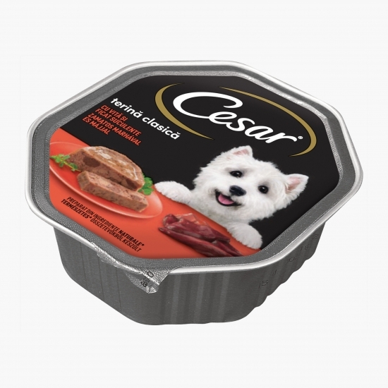 Hrană umedă pentru câini adulți, 150g, cu vită și ficat