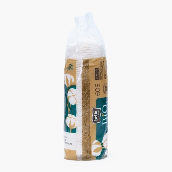Dischete demachiante rotunde bumbac organic, BIObased 60 buc