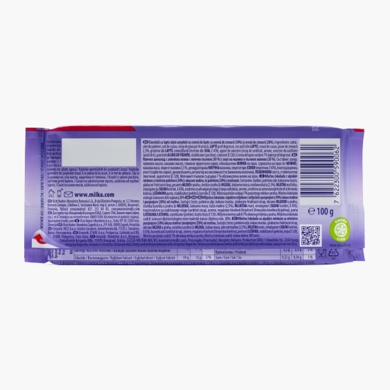 Ciocolată umplută cu cremă de zmeură 100g