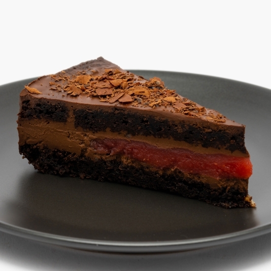 Tort vegan cu ciocolată și căpșune 110g