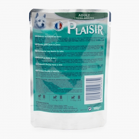 Hrană umedă pentru câini adult, 100g, rață