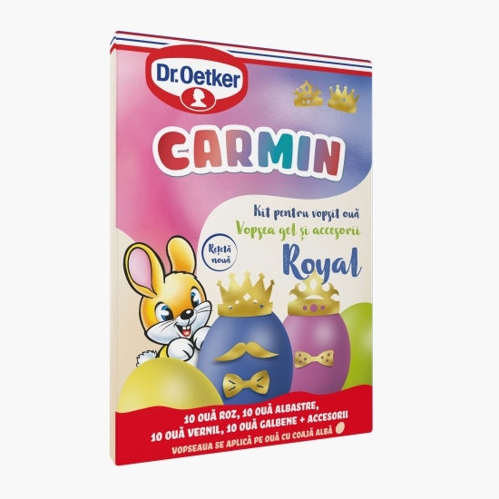 Kit vopsea gel pentru ouă Royal 4 culori, 40 ouă, 20ml + accesorii