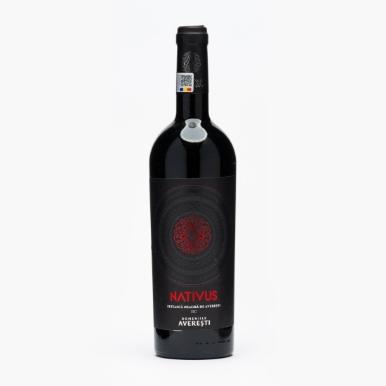 Vin roșu sec Nativus Fetească Neagră, 14.5%, 0.75l