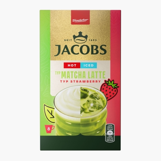 Băutură instant Matcha Latte Strawberry, plicuri 8x14.5g