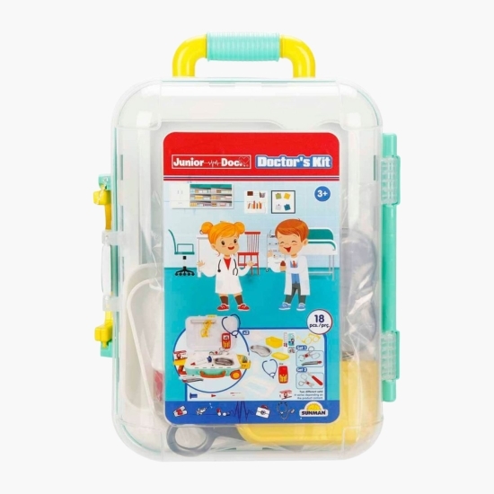 Set de doctor în gentuță, 18 piese, +3 ani